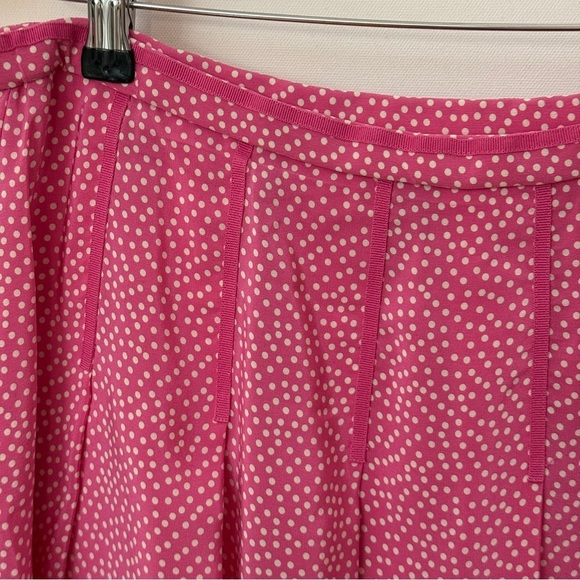 Pendleton Silk Pleated Polka Dot A Line Knee Length Skirt US14 - Picture 5 of 14